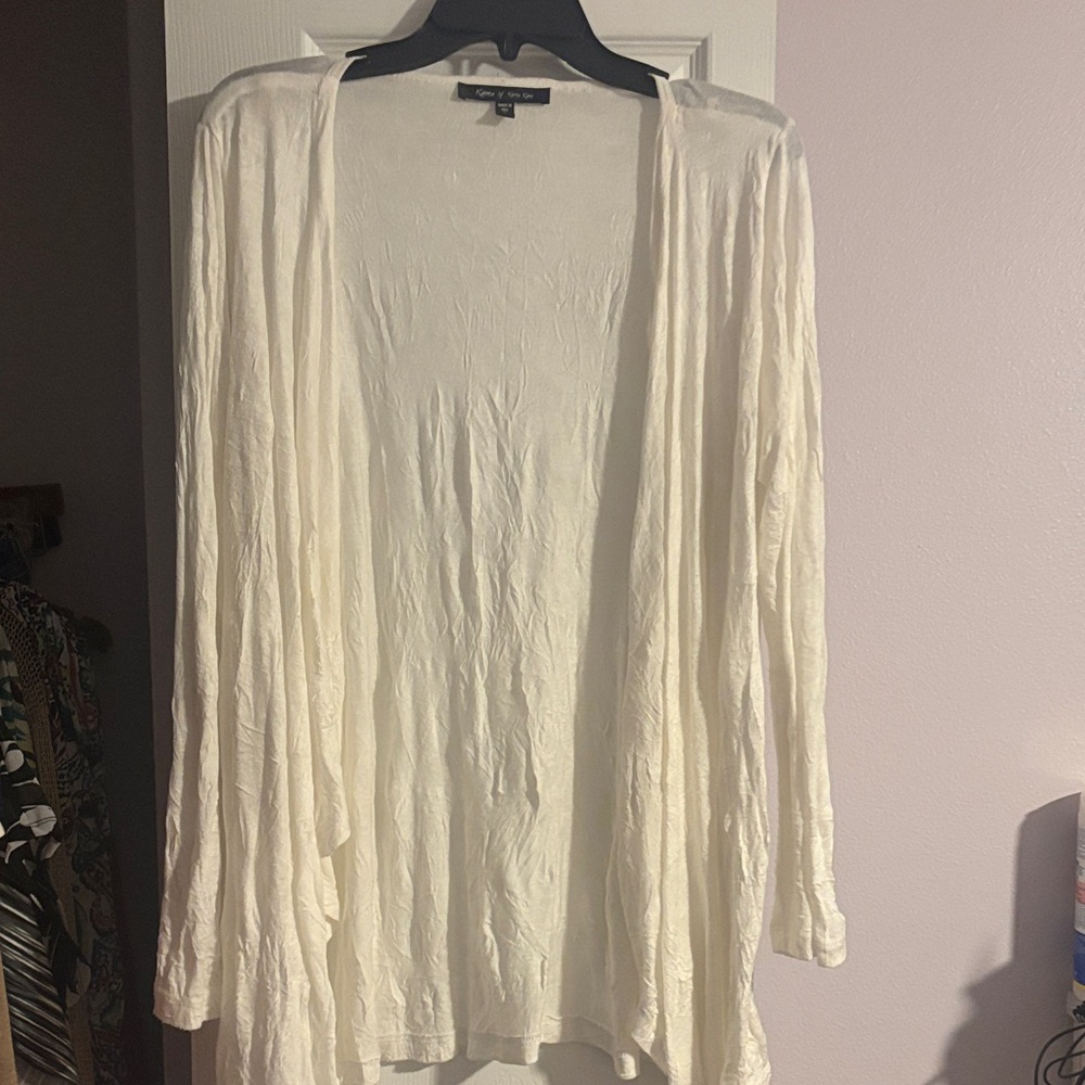 Karen by Karen Kane Elegant White Cardigan